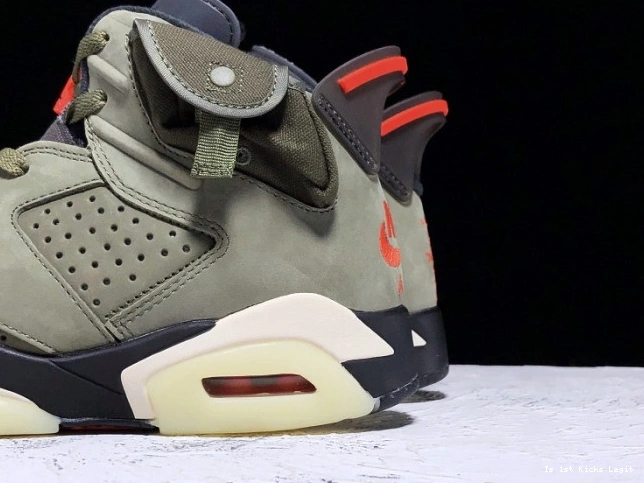 Scott x Travis Jordan Olive 6 CN1084-200 Medium Air 0729